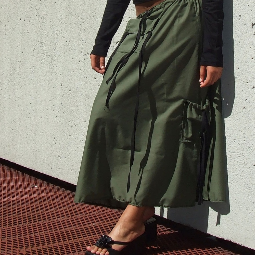 Front Pocket Skirt Drawstring Waist NWT